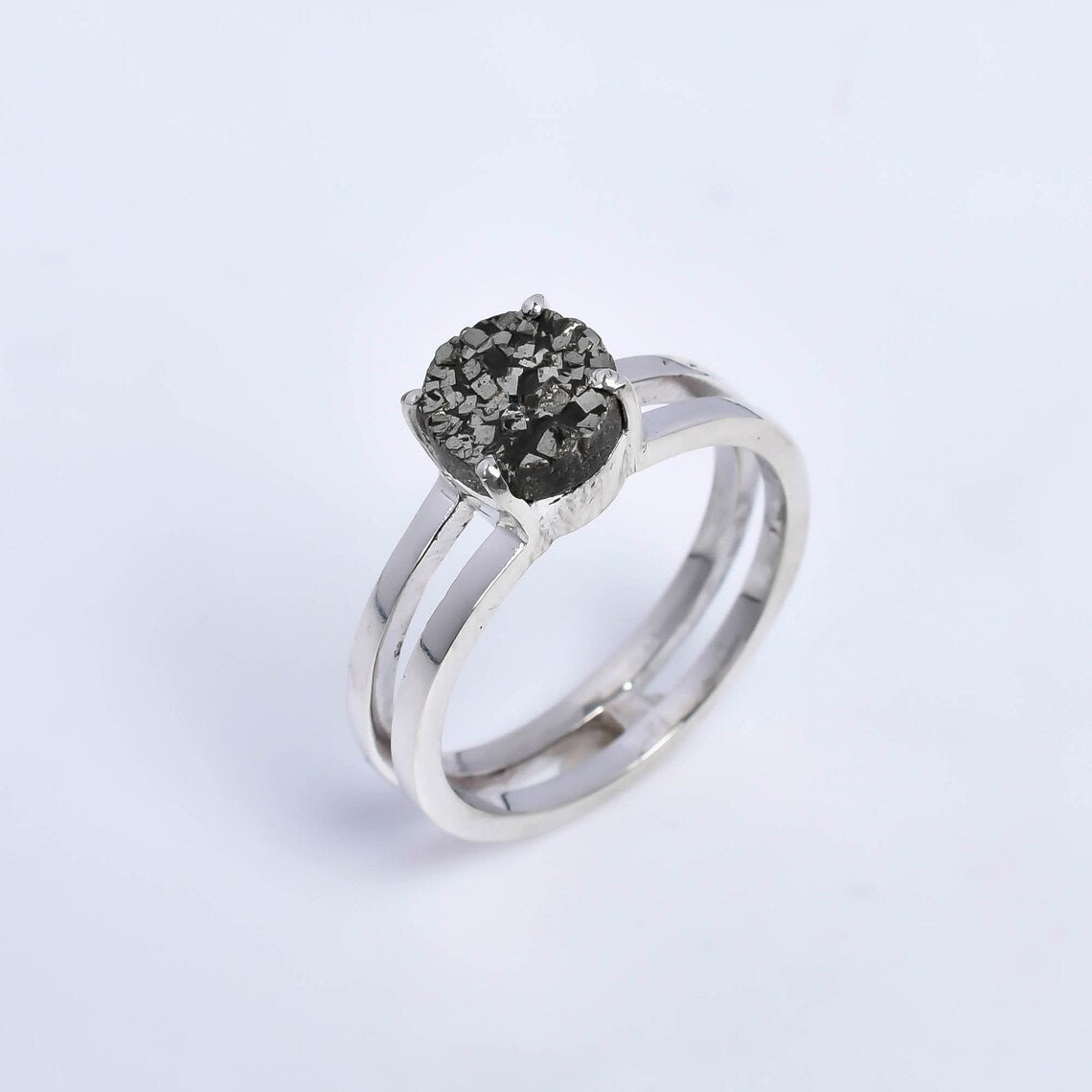 Natural Raw Pyrite Ring