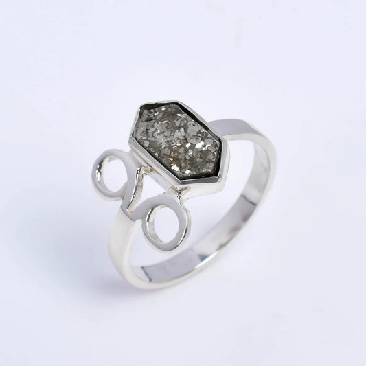 Natural Raw Pyrite Ring