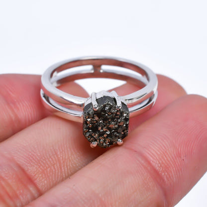 Sterling Silver Gemstone Pyrite Ring