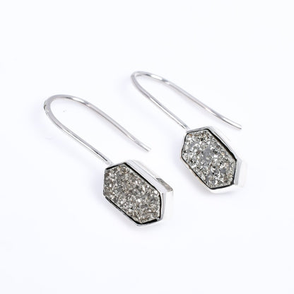 Natural Raw Pyrite Earring