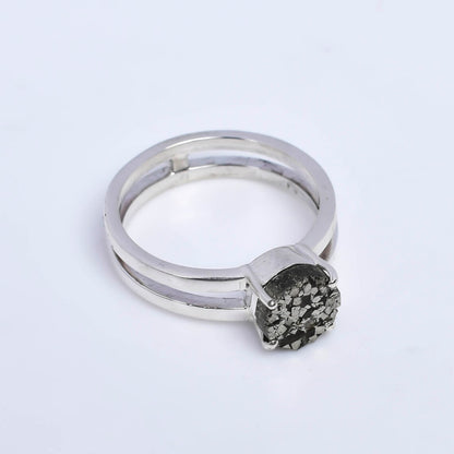 Natural Raw Pyrite Ring