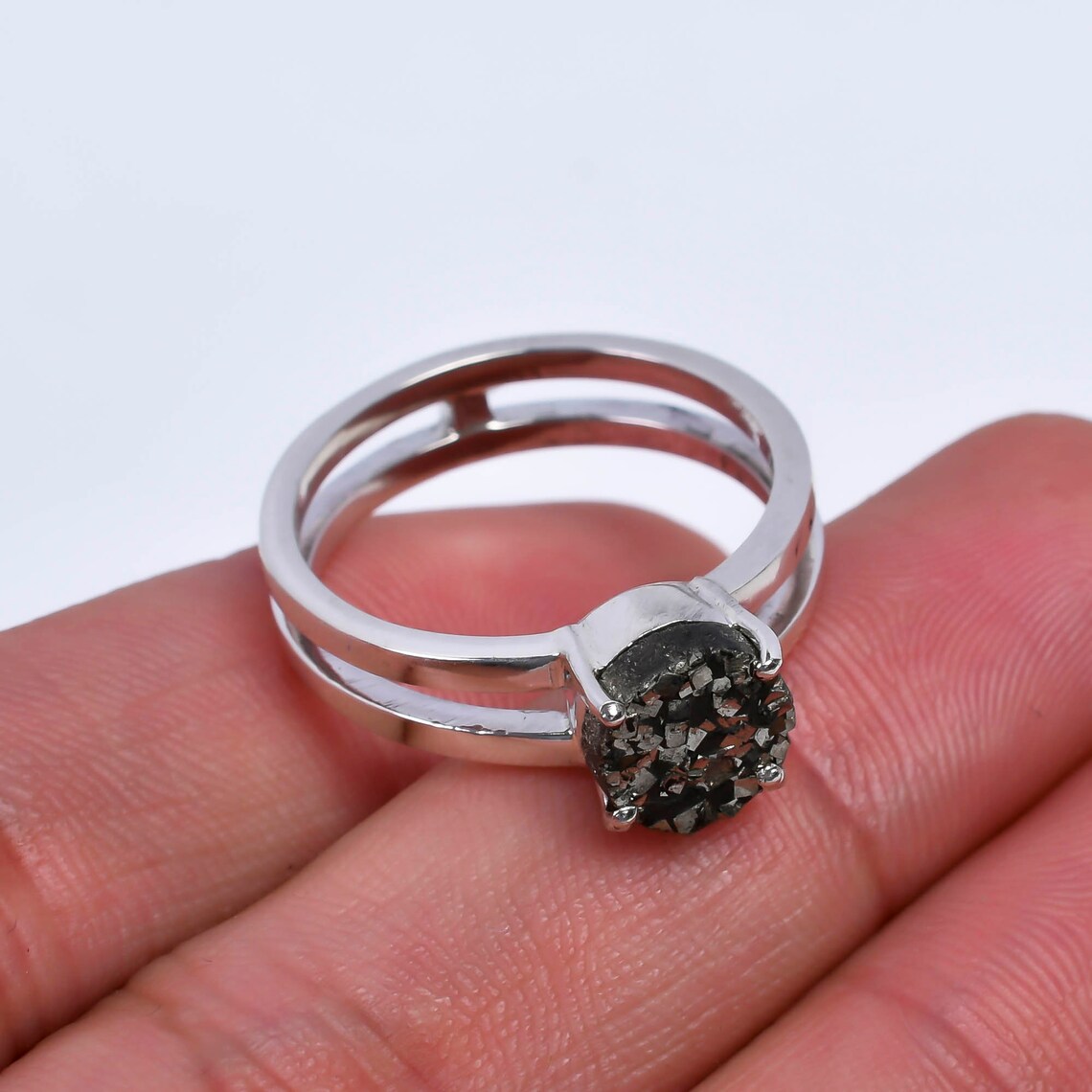 Natural Raw Pyrite Ring