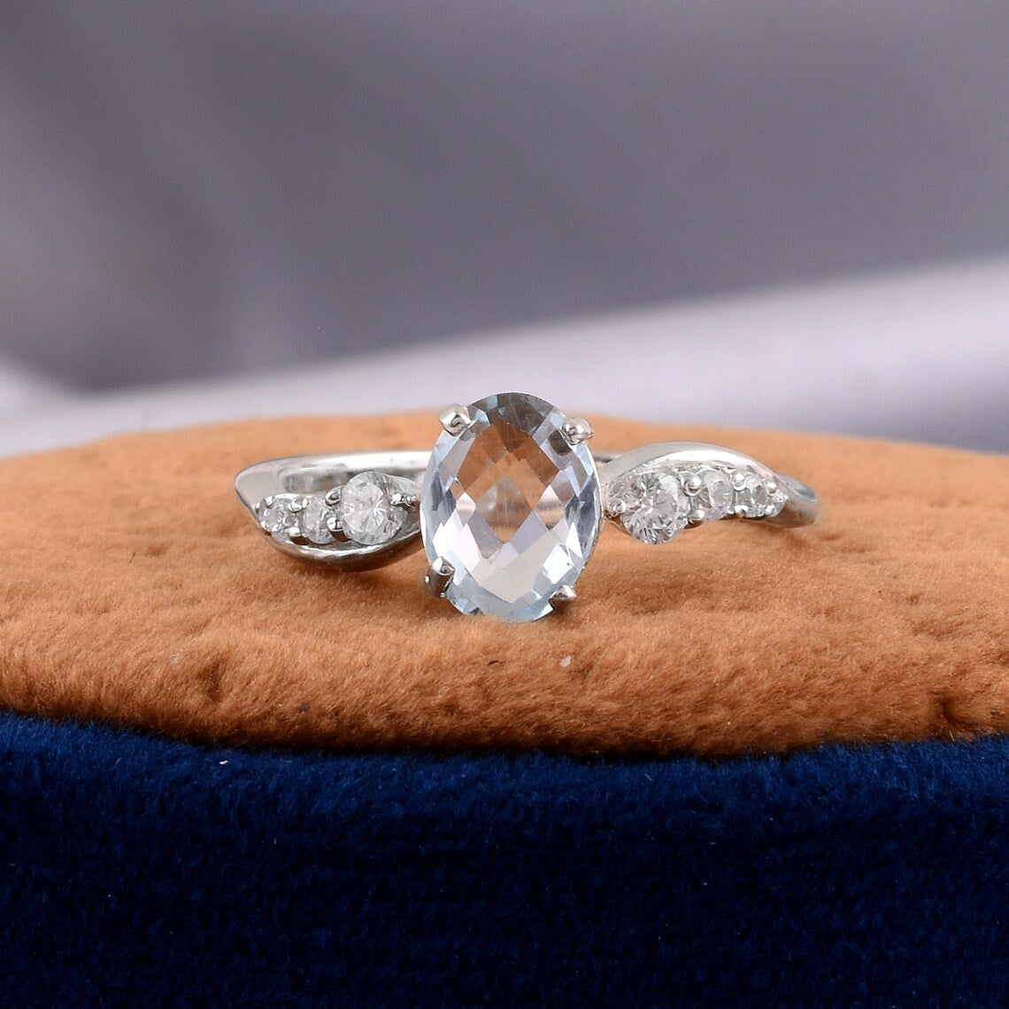 Aquamarine Engagement Ring