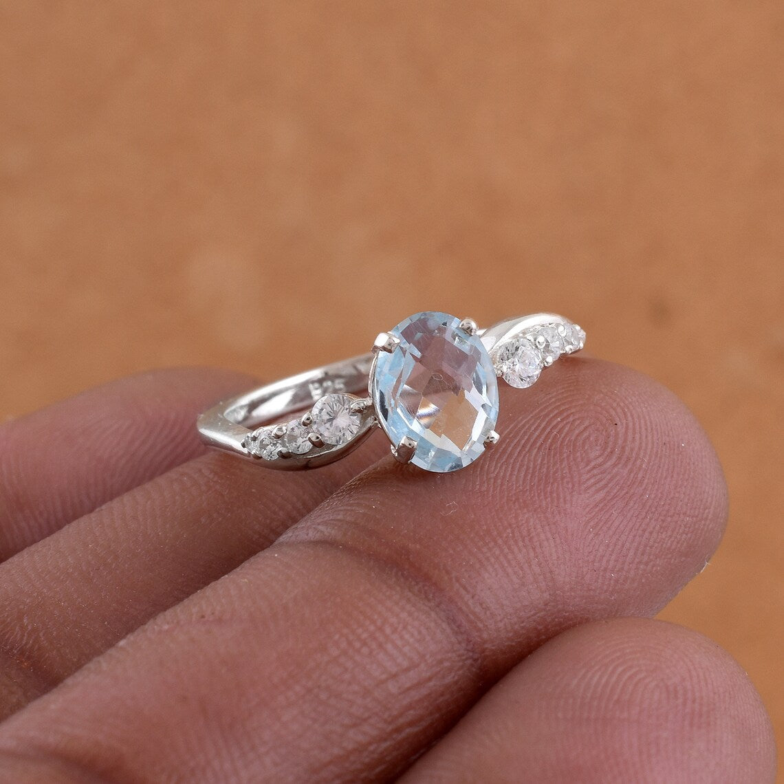 Aquamarine Engagement Ring