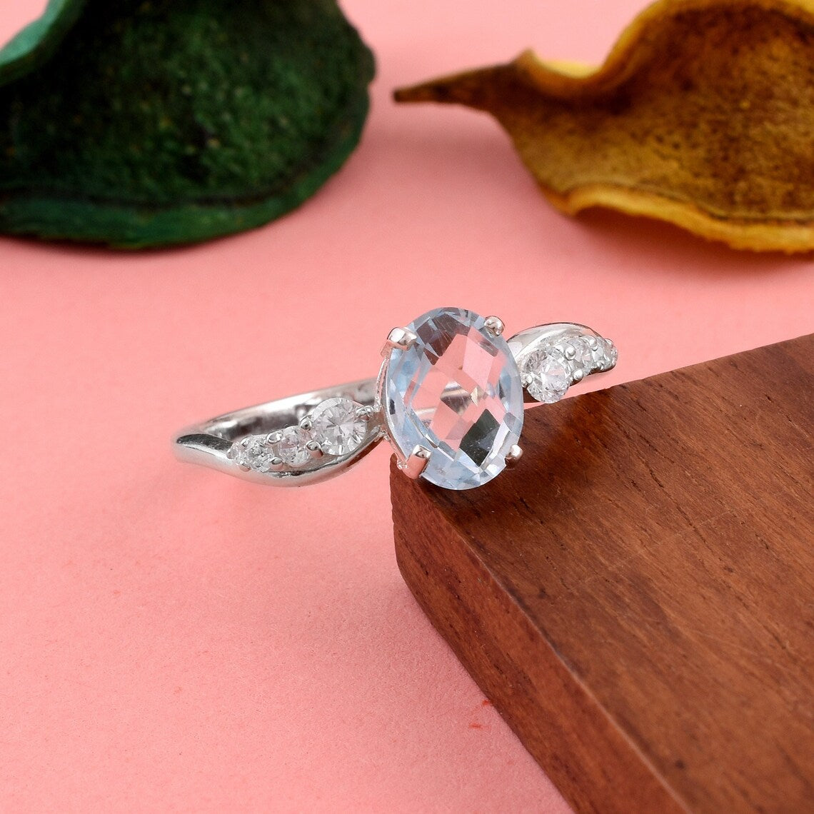 Aquamarine Engagement Ring