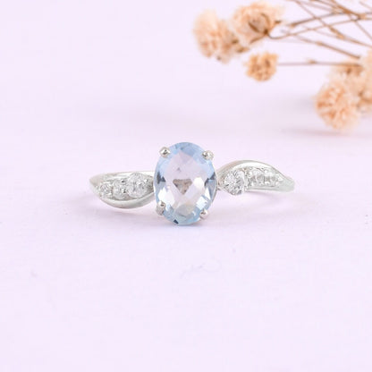 Aquamarine Engagement Ring